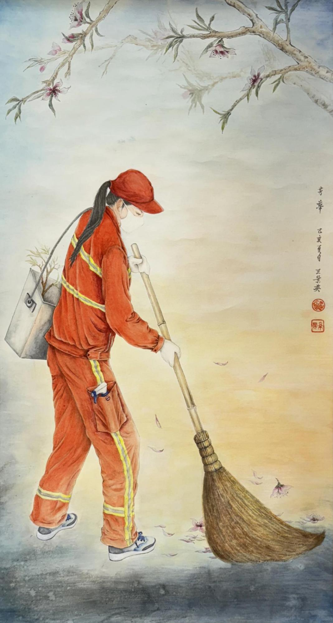 繪畫作品《芳華》王景英 朝陽區和平街街道