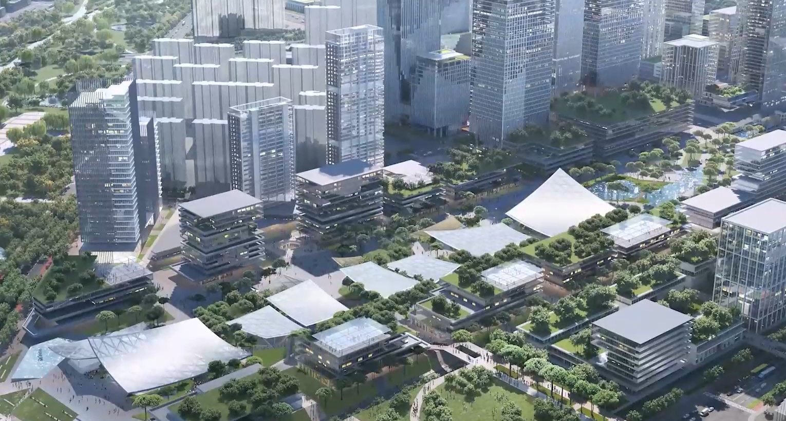 北京城市副中心綜合交通樞紐工程建成效果圖。京投樞紐公司供圖