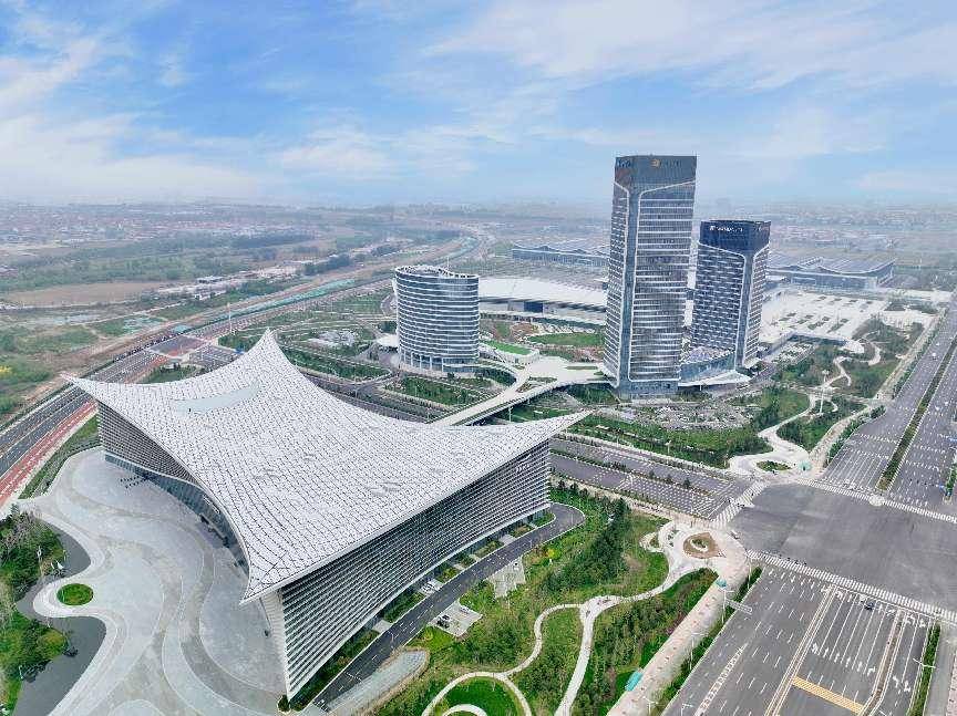 瀟河國際會議會展中心及配套酒店鳥瞰圖。企業方供圖