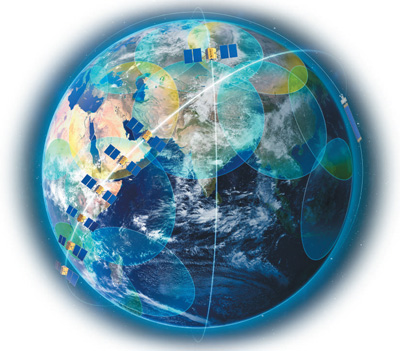 圖為銀河航天目前在軌8顆星模擬圖。   本版圖片均由受訪者供圖