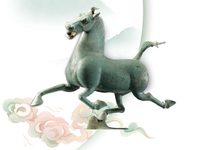 銅奔馬。 甘肅省博物館供圖