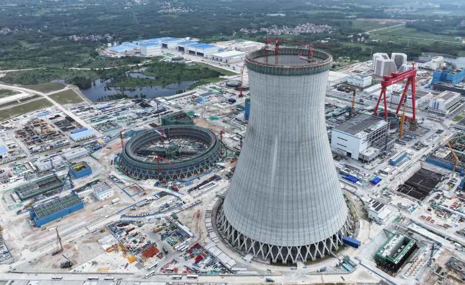 國內核電首座超大型海水冷卻塔完成主體施工