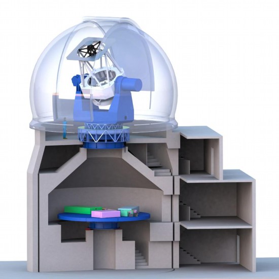 這是稻城太陽觀測臺站工程結構模擬圖。（南京大學供圖）