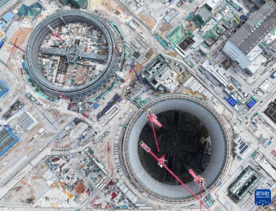 這是9月17日拍攝的國家電投廣東廉江核電項目冷卻塔（無人機照片）。新華社記者 鄧華 攝
