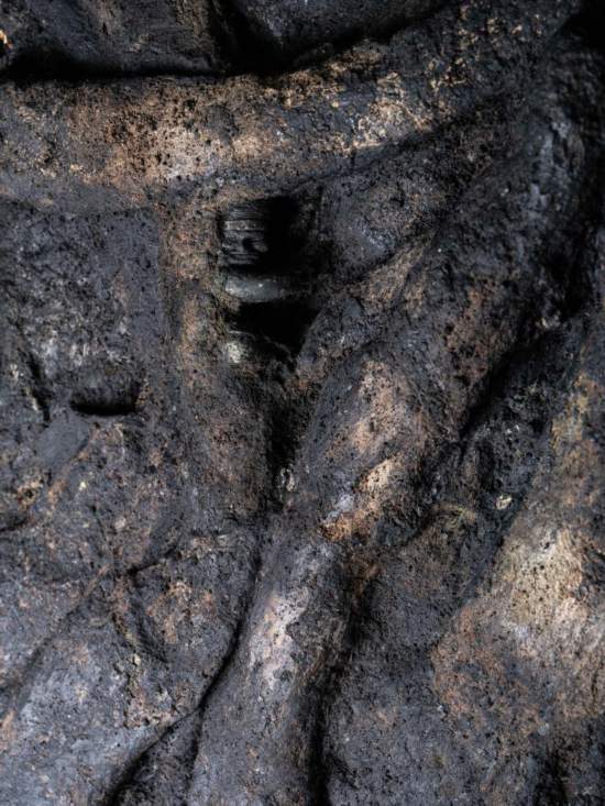 三星堆4號祭祀坑象牙（資料圖片）。新華社發