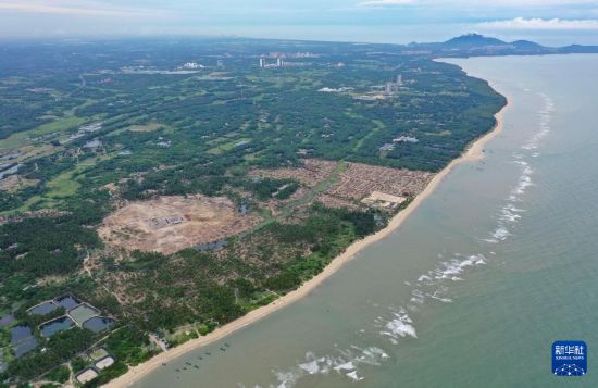 這是2022年7月6日拍攝的海南商業航天發射場項目所在地（無人機照片）。新華社記者 郭程 攝